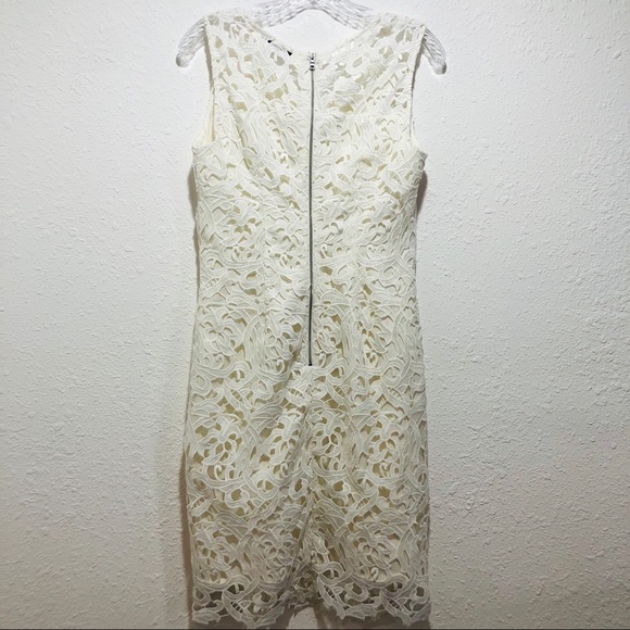 T TAHARI | Kimber Lace Overlay Shift Dress - Picture 3 of 8